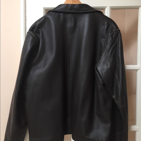 Men’s Calvin Klein Full Zip Leather Jacket - Picture 8 of 8